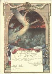 French Certificate l'Ordre de l'Armee - 1917